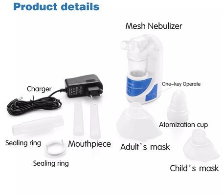 Машины Inhalator ребенк домочадца Nebulizer взрослой сподручный ультразвуковой с переходником маски рта